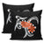 Plumeria Polynesia Orange Pillow Covers One Size Zippered Pillow Cases 18"x 18" (Twin Sides) (Set of 2) Black - Polynesian Pride