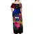 Samoa Off Shoulder Long Dress Alluring Polynesia and Tropical Flowers LT13 - Polynesian Pride