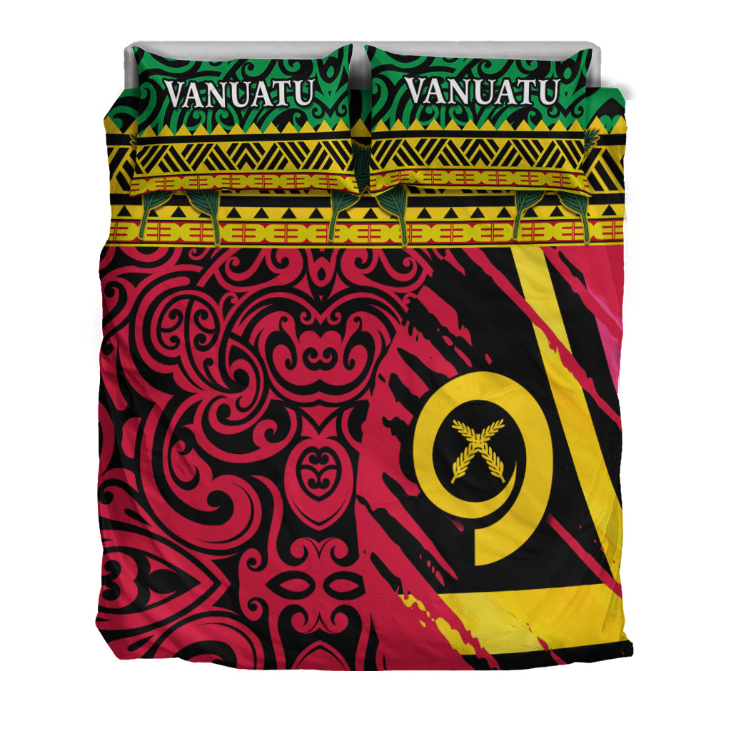 Vanuatu Dreamy Bedding Set Flag and Pattern LT13 - Polynesian Pride