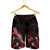 New Caledonia Polynesian Men's Shorts - Turtle With Blooming Hibiscus Red - Polynesian Pride