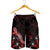 Niue Polynesian Men's Shorts - Turtle With Blooming Hibiscus Red - Polynesian Pride