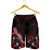 Vanuatu Polynesian Men's Shorts - Turtle With Blooming Hibiscus Red - Polynesian Pride