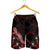 Cook Islands Polynesian Men's Shorts - Turtle With Blooming Hibiscus Red - Polynesian Pride