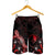 Yap Polynesian Men's Shorts - Turtle With Blooming Hibiscus Red - Polynesian Pride