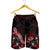 Samoa Polynesian Men's Shorts - Turtle With Blooming Hibiscus Red - Polynesian Pride