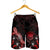 Federated States of Micronesia Polynesian Men's Shorts - Turtle With Blooming Hibiscus Red - Polynesian Pride