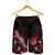 CNMI Polynesian Men's Shorts - Turtle With Blooming Hibiscus Red - Polynesian Pride