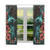 Turtle And Shark With Hibiscus Window Curtain ( Two Piece) Turquoise - Polynesian Pride