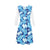 Hibiscus Blue Art Sleeve Sundress - Polynesian Pride