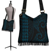 Hawaii Map Polynesian Crossbody Boho Handbag Blue Coral Crossbody Boho Handbag - 1 One Size Blue Coral - Polynesian Pride