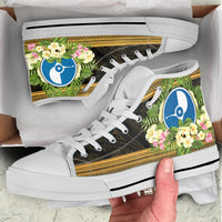 Yap State High Top Shoes - Polynesian Gold Patterns Collection - Polynesian Pride