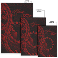 Cook Islands Area Rug - Custom Personalised Polynesian Pattern Style Red Color - Polynesian Pride
