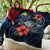 Papua New Guinea Polynesian Premium Quilt - Blue Turtle Hibiscus - Polynesian Pride