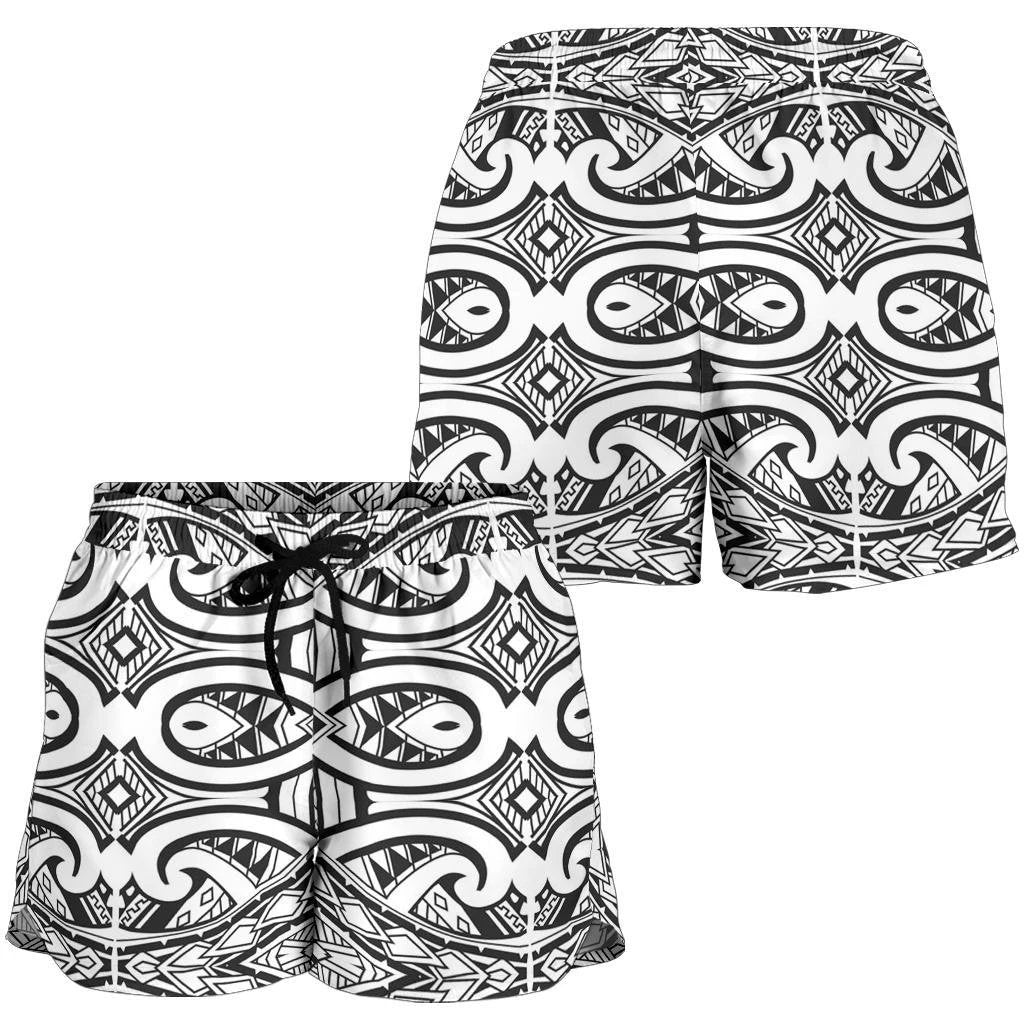 Polynesian Tribal Women's Shorts Grown BMW Women White - Polynesian Pride