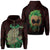 Polynesian Hula Man Helmet Hawaii Zip Hoodie Red Unisex Red - Polynesian Pride