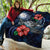 Marshall Islands Polynesian Premium Quilt - Blue Turtle Hibiscus - Polynesian Pride