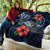 Kosrae Polynesian Premium Quilt - Blue Turtle Hibiscus - Polynesian Pride