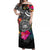 American Samoa Off Shoulder Long Dress Alluring Polynesia and Tropical Flowers LT13 Women Black - Polynesian Pride