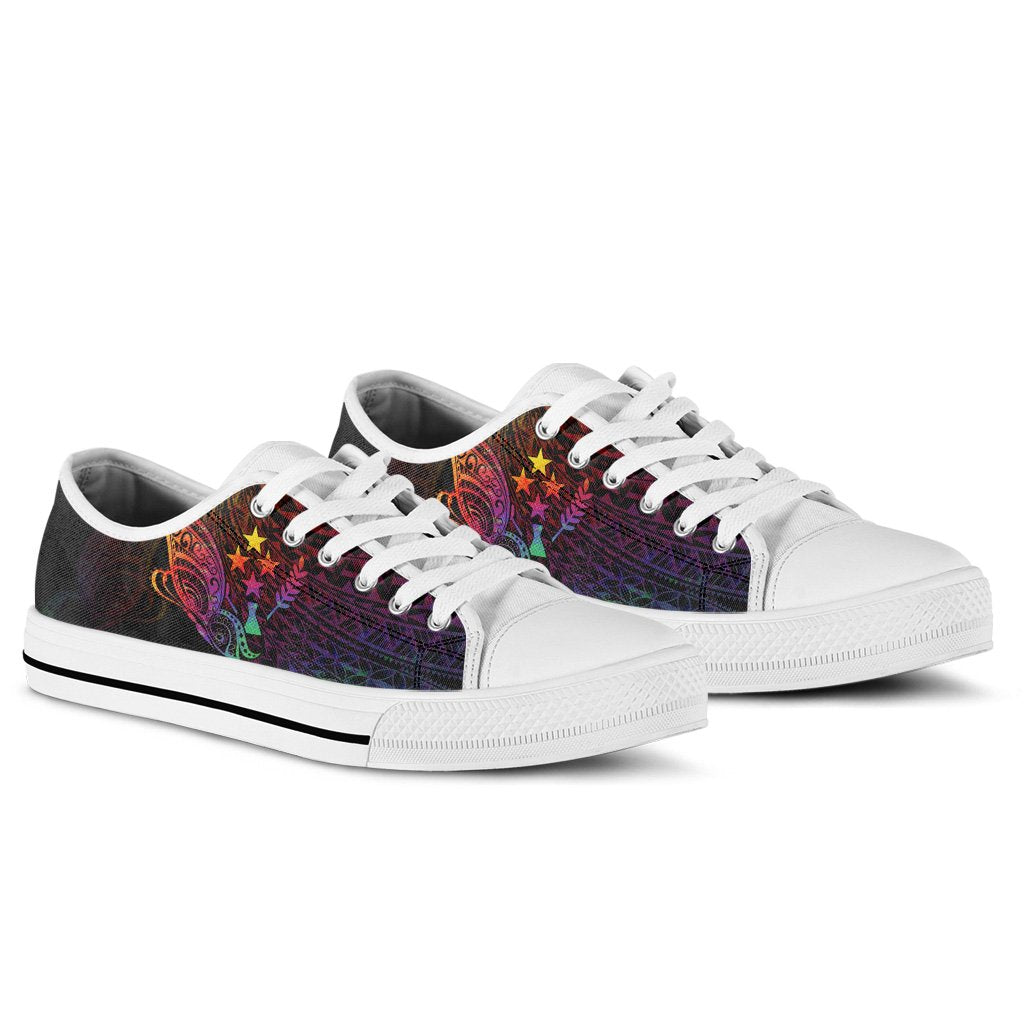Kosrae State Low Top Shoes - Butterfly Polynesian Style - Polynesian Pride