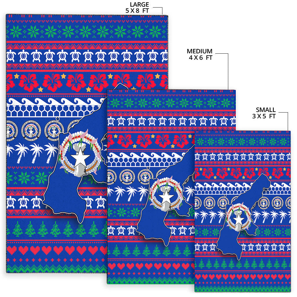 Northern Mariana Islands Christmas Area Rug - Ugly Christmas - LT12 - Polynesian Pride