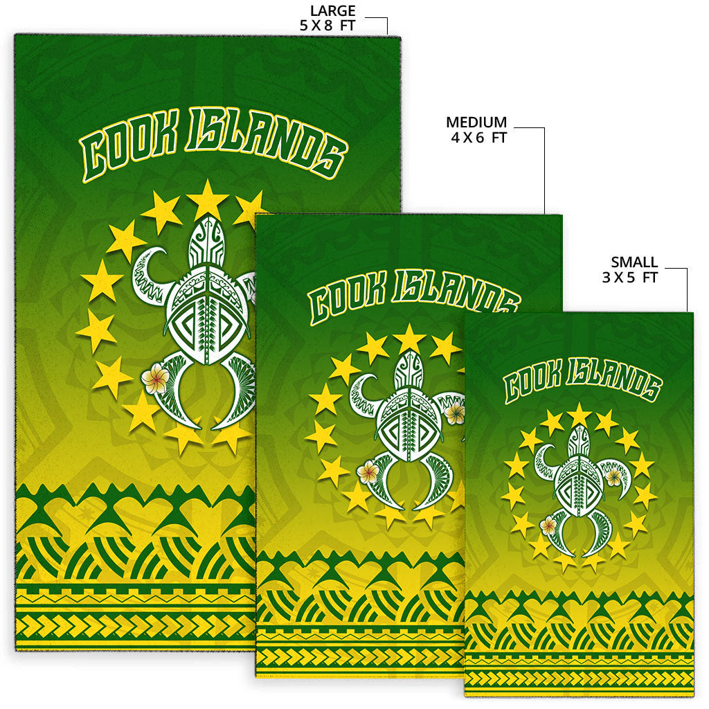 Cook Islands Turtle With Tribal Area Rug - LT12 - Polynesian Pride