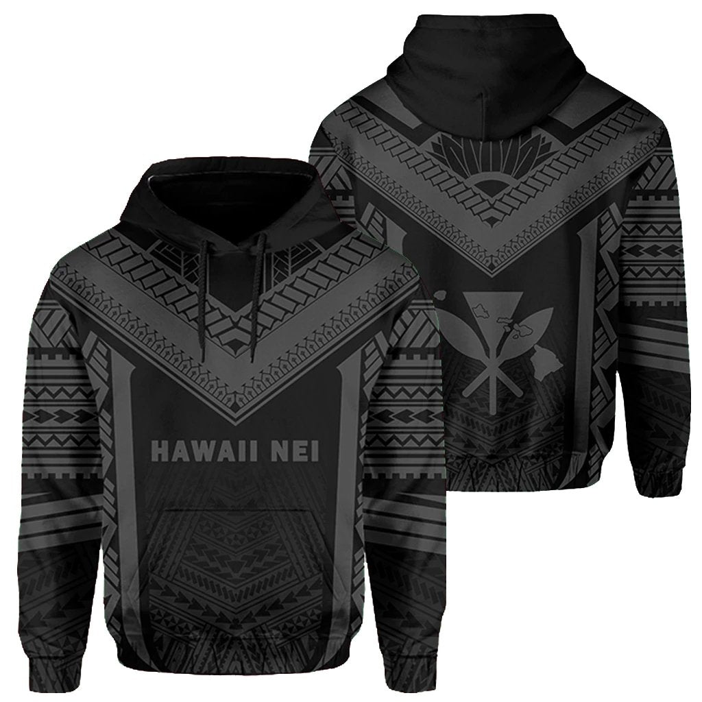 Hawaii Kanaka Polynesian Hoodie Active Grey Unisex Grey - Polynesian Pride