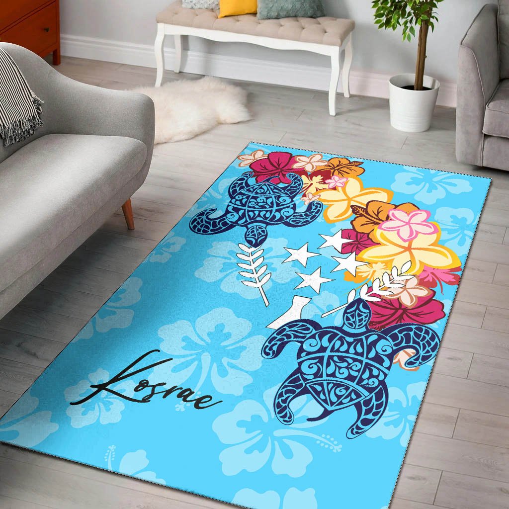 Kosrae Area Rug - Tropical Style Blue - Polynesian Pride