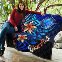 Marshall Islands Custom Personalised Premium Quilt - Vintage Tribal Mountain - Polynesian Pride