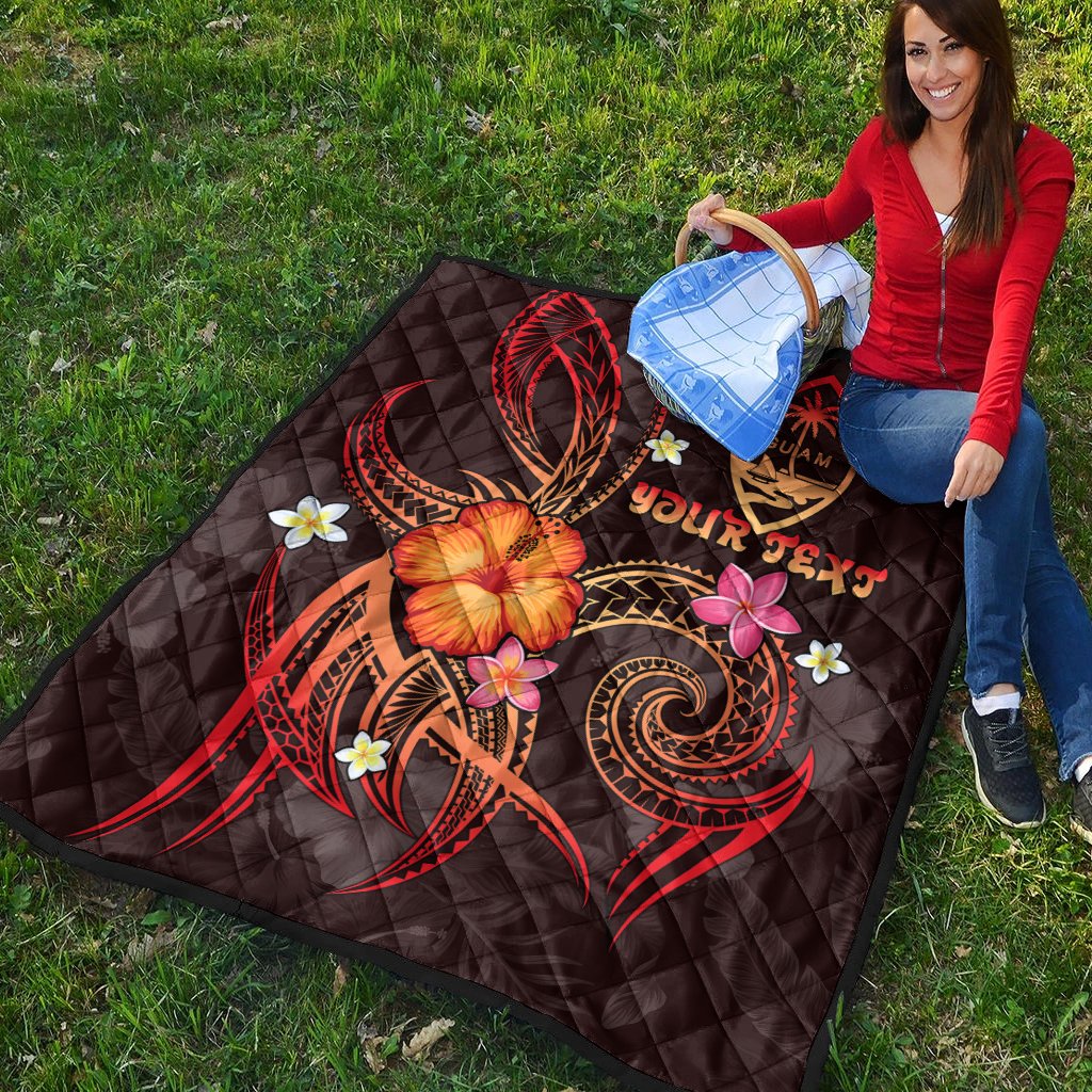 Guam Polynesian Personalised Premium Quilt - Legend of Guam (Red) - Polynesian Pride