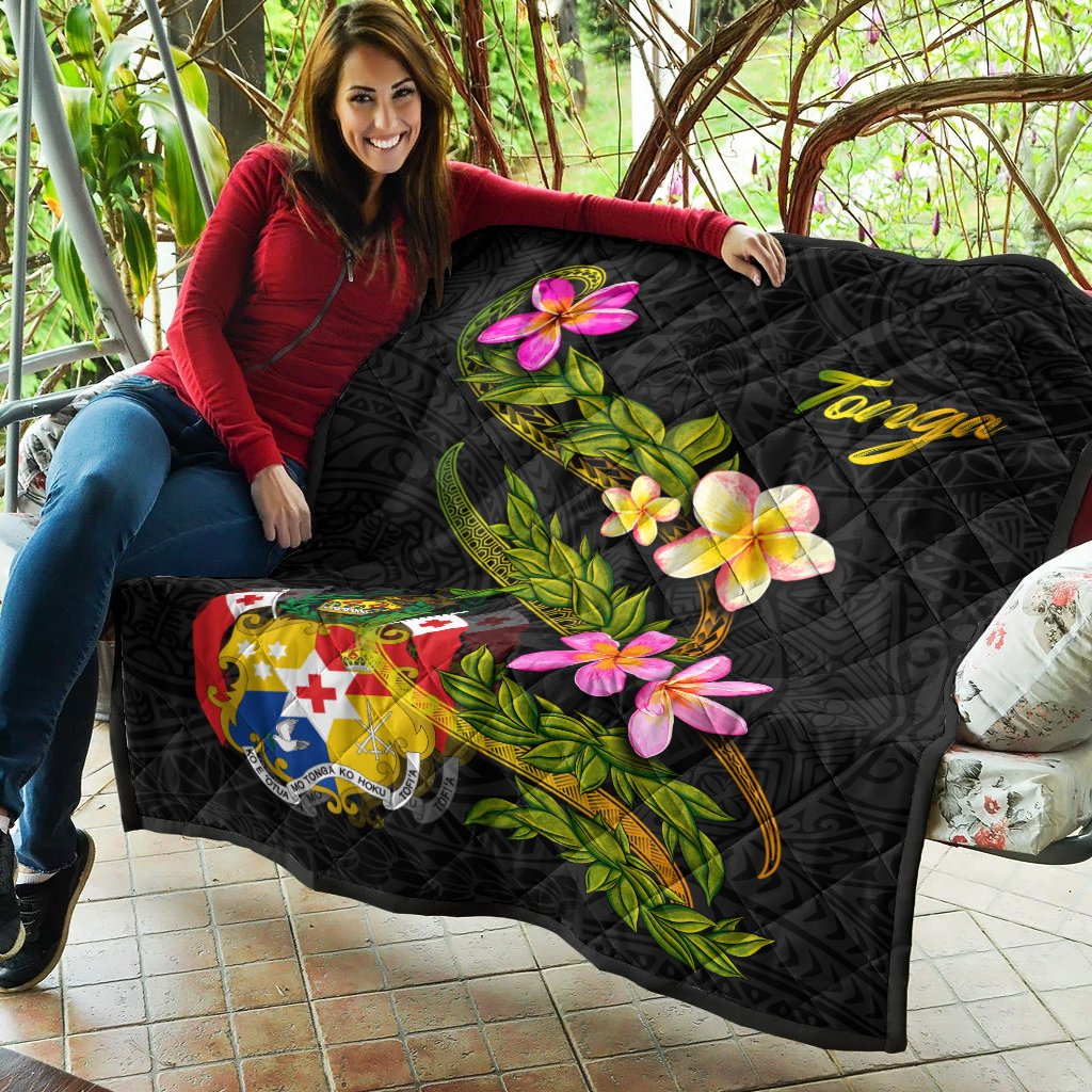 Tonga Polynesian Quilt - Plumeria Tribal - Polynesian Pride