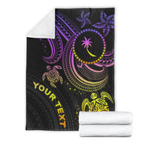 Chuuk Custom Personalised Premium Blanket - Pink Turtle - Polynesian Pride