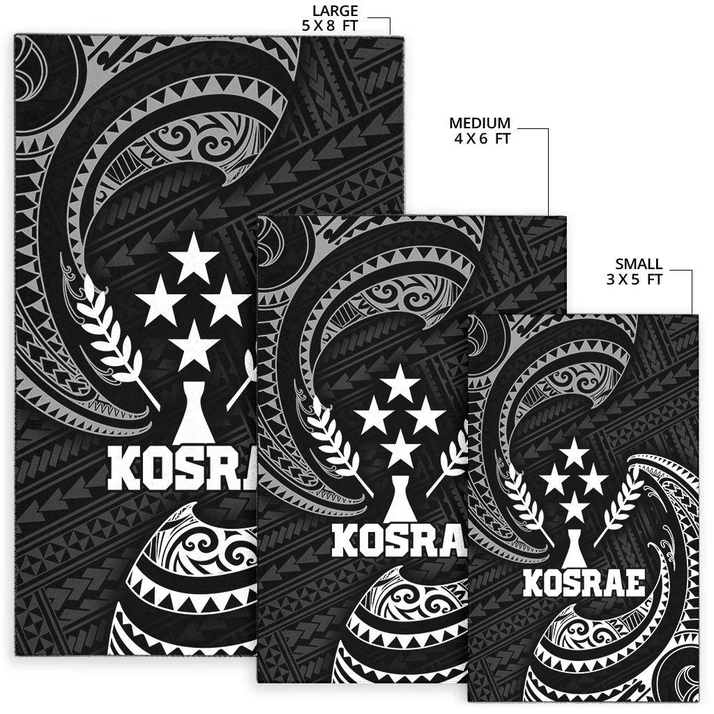 Kosrae Micronesia Area Rug - White Tribal Wave - Polynesian Pride