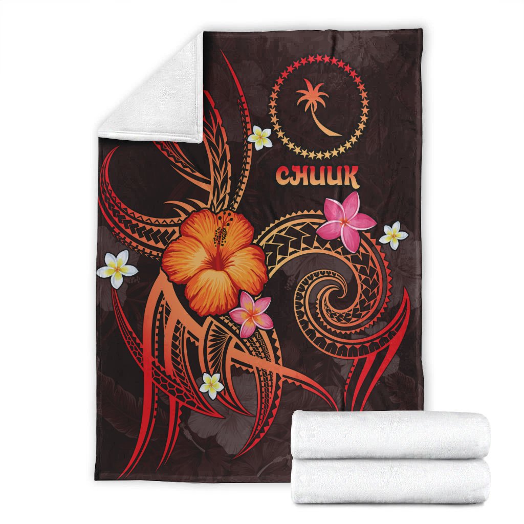 Chuuk Polynesian Premium Blanket - Legend of Chuuk (Red) - Polynesian Pride