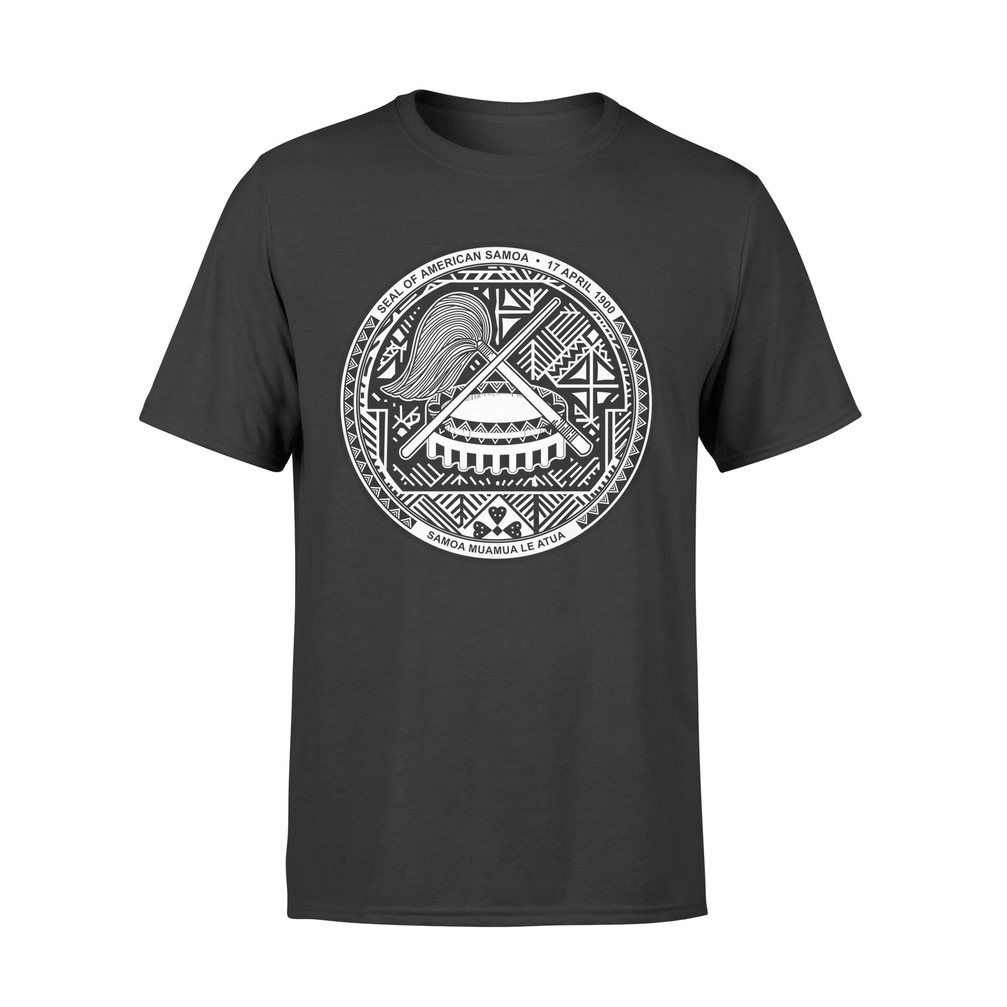 American Samoa T Shirt American Samoan seal Unisex Black - Polynesian Pride