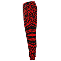 Polynesian Tatau Red Joggers - Polynesian Pride