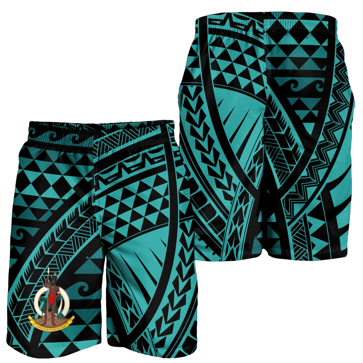 Vanuatu Men's Short - Tribal Seamless Pattern - Polynesian Pride