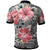 Polynesian Polo Shirt Pink Hibiscus Flower With Tapa Pattern - Polynesian Pride