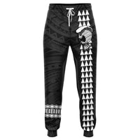 Hawaii Warrior Map Gray Kakau Joggers Gray Unisex - Polynesian Pride