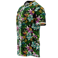 Hawaii Animal And Tropical Flower Baseball Jersey - Polynesian Pride