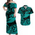 Hawaii Hammer Shark Polynesian Matching Dress and Hawaiian Shirt Matching Couples Outfit Unique Style Turquoise LT8 Turquoise - Polynesian Pride