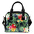 Hibiscus Shoulder Handbag 14 One Size Black - Polynesian Pride