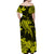 Hawaii Off Shoulder Long Dress Polynesia Yellow Shark LT13 - Polynesian Pride