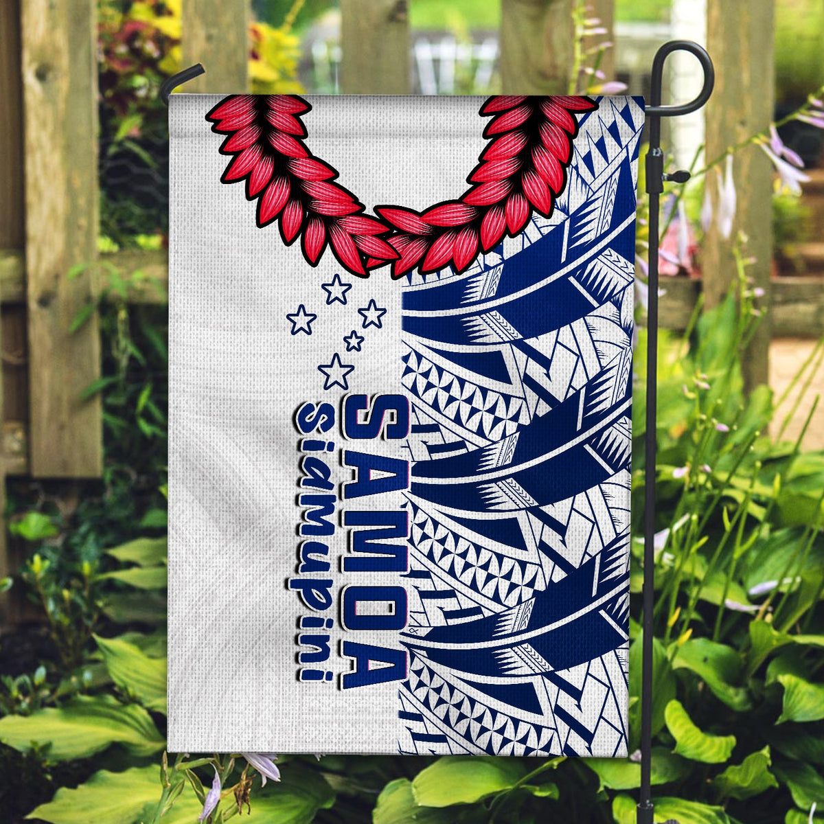 Toa Samoa Rugby Flag Siamupini Ula Fala White Ver.02 LT13 - Polynesian Pride