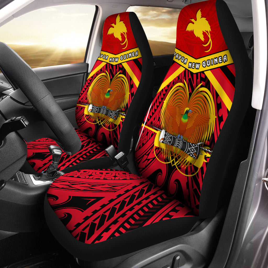 Papua New Guinea Car Seat Covers the One and Only LT13 Universal Fit Red - Polynesian Pride