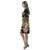 Polynesian Rhea Loose Round Neck Dress - Black Turtle Yellow - Polynesian Pride