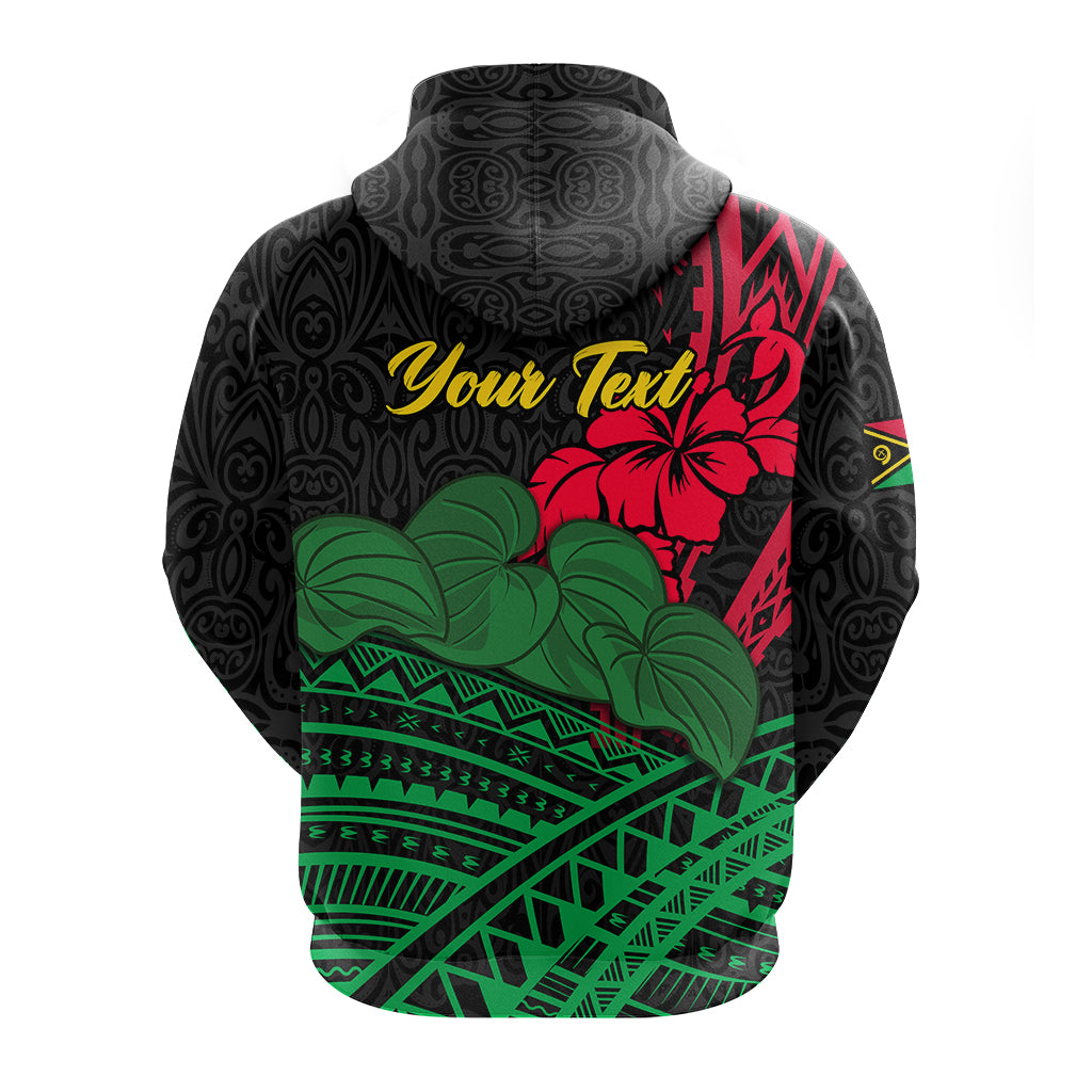 Custom Vanuatu Espiritu Santo Hoodie Kava With Hibiscus LT12 - Polynesian Pride