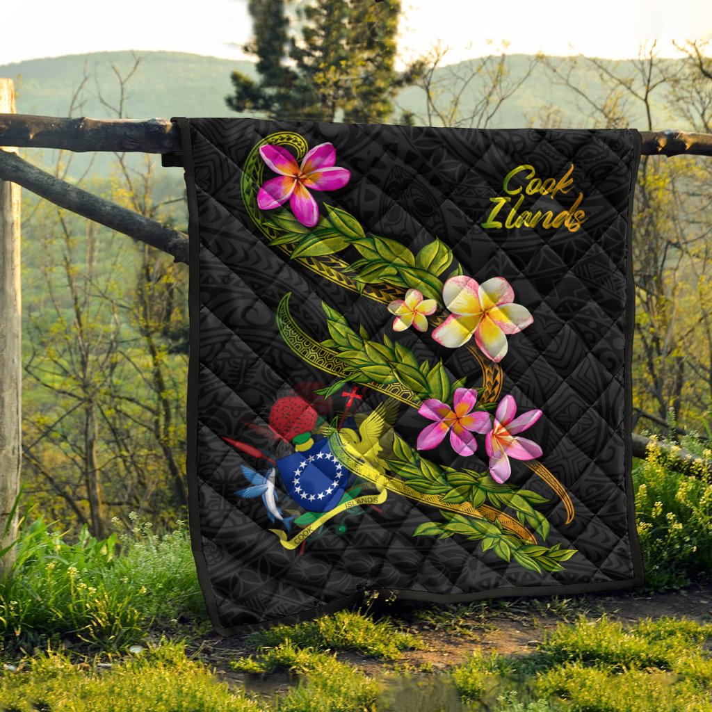 Cook Islands Polynesian Quilt - Plumeria Tribal - Polynesian Pride