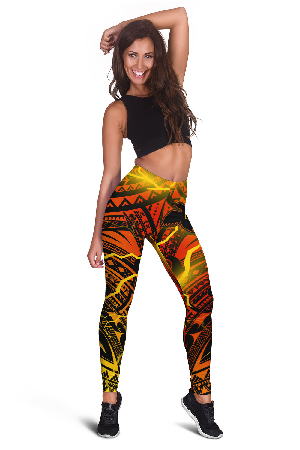 Papua New Guinea Women Leggings Stalwart Polynesian Special LT13 Red - Polynesian Pride