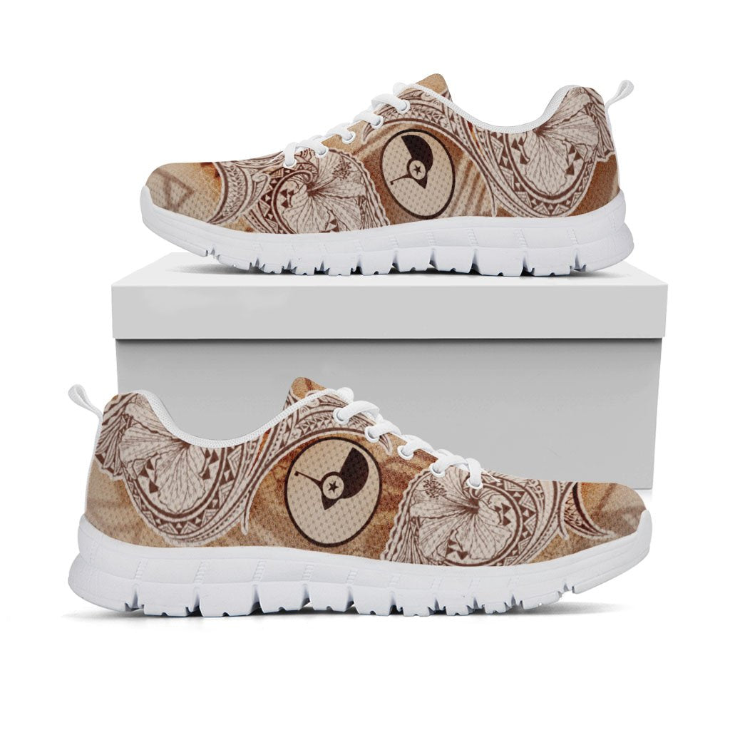 Yap Sneakers - Hibiscus Flowers Vintage Style - Polynesian Pride