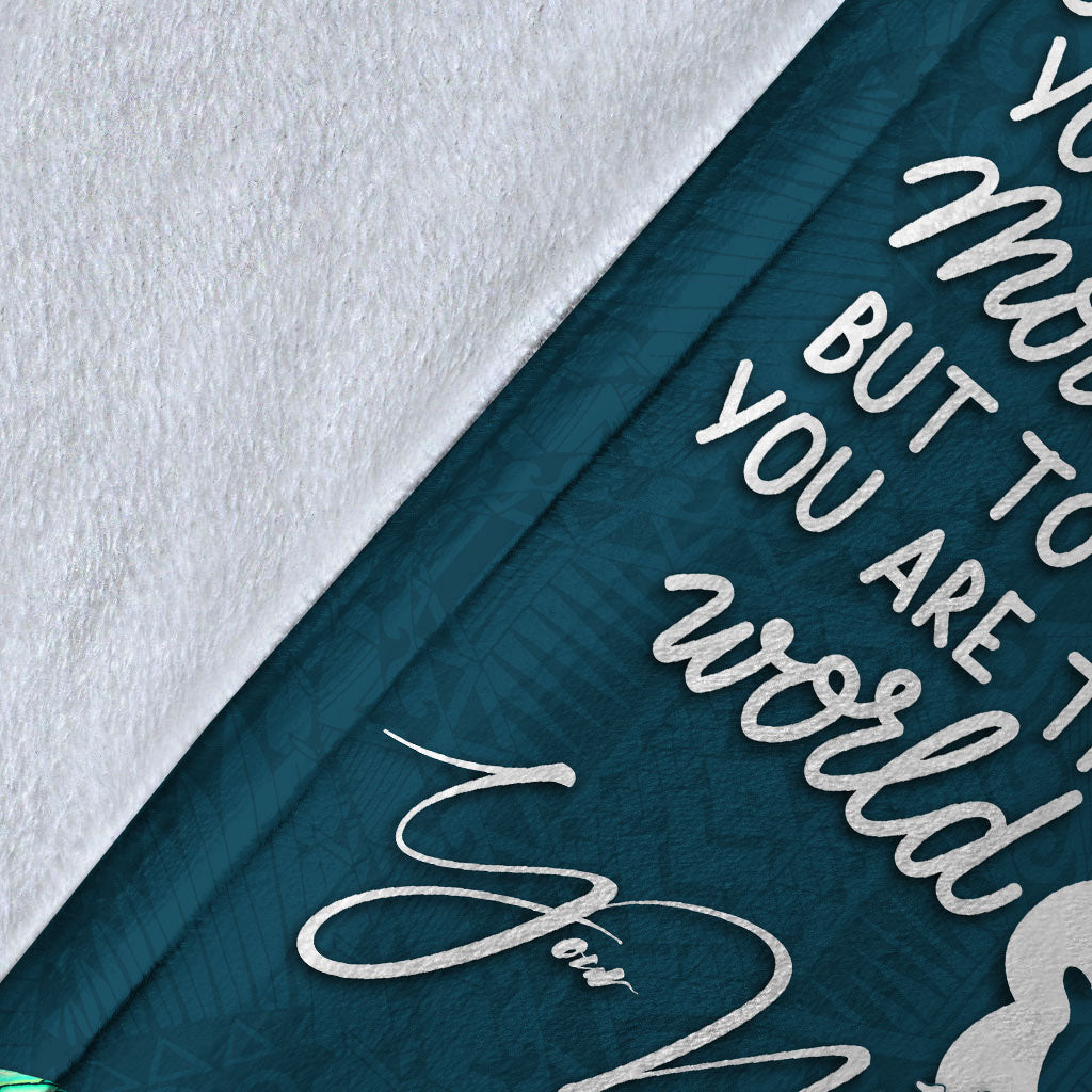 (Custom Personalised) Guam Mothers Day With Green Turtle Blanket - LT12 - Polynesian Pride